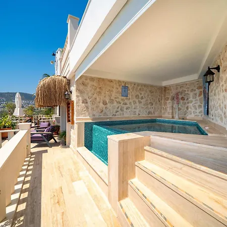 Scenic Hillside With Pool Terrace Kalkan