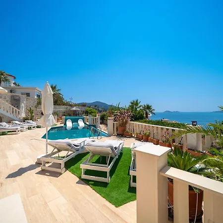 Scenic Hillside With Pool Terrace Villa Kalkan