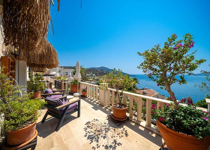 Scenic Hillside With Pool Terrace Kalkan