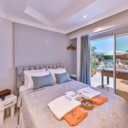 Scenic Hillside With Pool Terrace Villa Kalkan